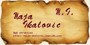 Maja Ikalović vizit kartica